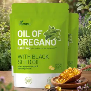1 - 3 Pack 1 - 3 Pack Oil of Oregano with 6000mg Oregano Oil Black Seed Oil Balanced Oregano Oil Softgels Non GMO Organic Oregano Capsules 300 Count