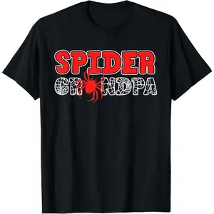 Spider Grandpa Spidey Birthday Christmas Matching Family T-Shirt
