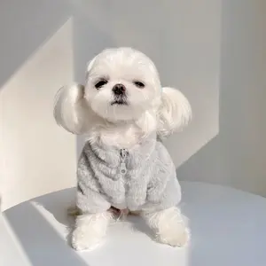 Pet Autumn Winter Thick Coat Maltese Small Medium Dogs Warm Clothing Anti-Shedding Windproof Design Lightweight Soft Daily Outing Wear Freely Move Pet Winter Clothes