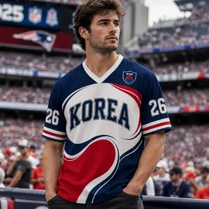 Korea Football Jersey Shirt | Korean Flag Mesh Sports Tee | Unisex Game Day Shirt | Personalized Number 26 Gift QBJ