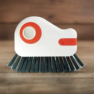 1pc Window Track Cleaning Brush Set, Detachable Door & Window Sill Scrubber, Glass Corner Cleaner, Durable Plastic Brush for Home Use