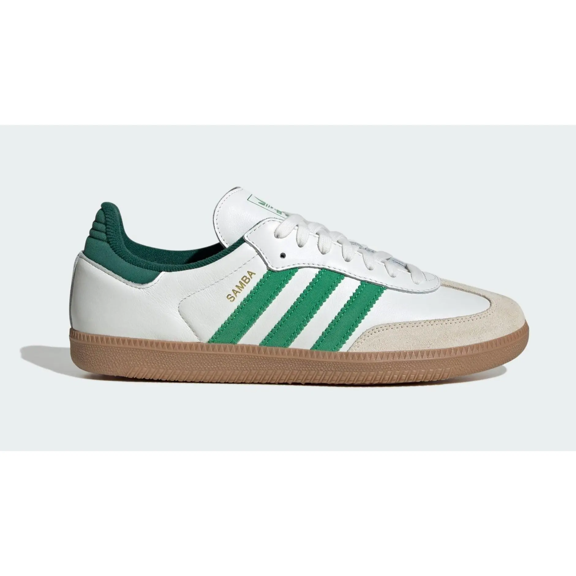 [JI3202] MENS ADIDAS SAMBA OG 'WHITE GREEN COLLEGIATE GREEN'
