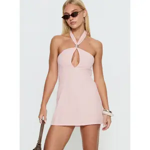 Midnight Rush Tie Detail Playsuit Pink