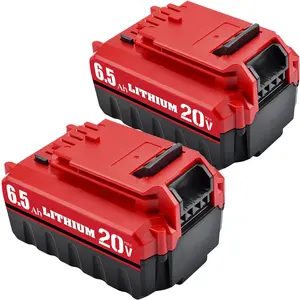 2 Pack 6.5Ah 20V PCC685L Replacement for Porter Cable 20V Battery Compatible with Porter Cable 20V Lithium Battery PCC680L PCC681L PCC682L PCC685L PCC660B PCC790B