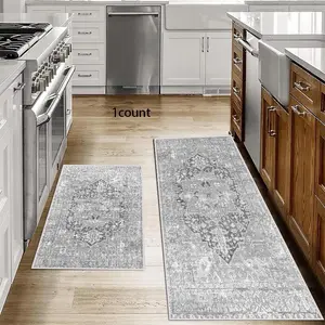 Boho Style Geometric Pattern Kitchen Mat, 1 Count Non-slip Kitchen Rug, Rectangle Home Decor Floor Mat for Kitchen Living Room Bedroom