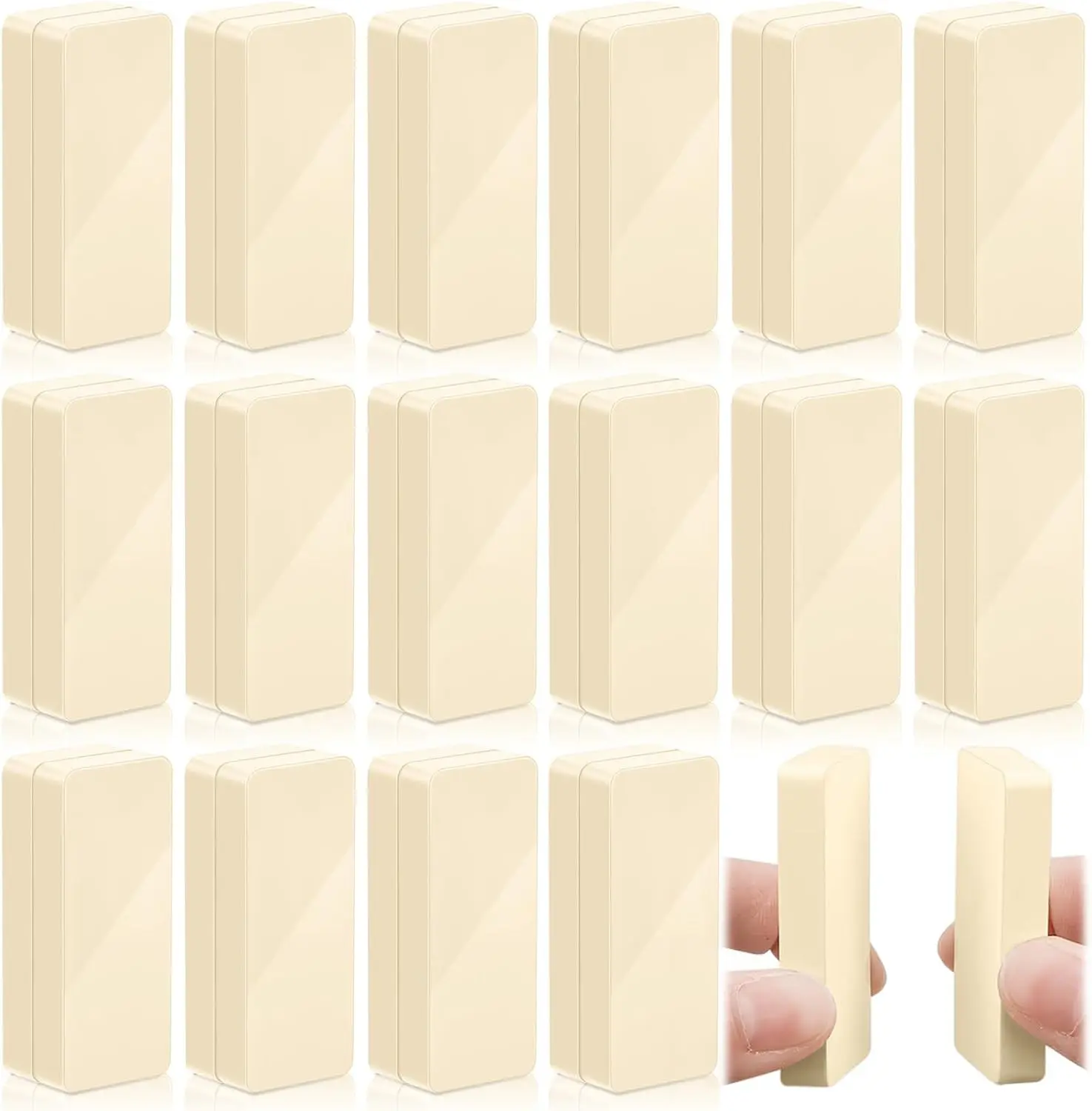 32 Pcs Beige Outdoor Curtain Weights, Heavy Waterproof Magnetic Flag Weights, Wind Stopper for Outdoor Curtains, Shower Curtains, Tablecloth, Home Outdoor Decor