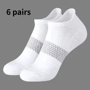Women's Compression Ankle Socks 6 Pairs Arch Support Low-Cut Sports Socks Moisture-Wicking Breathable Fabric for Gym Running Daily Wear