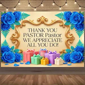 Pastor Appreciation Photography Backdrop | Church Event Banner & Decor
