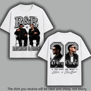 Raymond & Brown The R&B Tour 2026 V2 Premium Acid Washed 100% T-Shirt, R&B Music Duo Graphic Tee, Urban Hip Hop Soul Streetwear Shirt, Concert Tour Merch, Gift for R&B Fans, Vintage Music Tee
