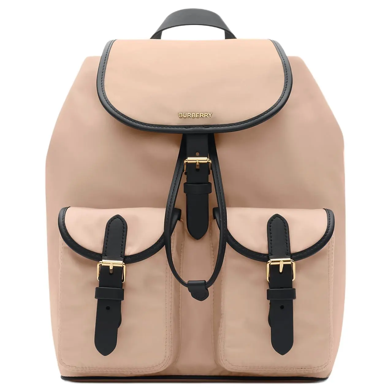 Burberry Classic Logo Nylon Backpack for Women in Rose Beige