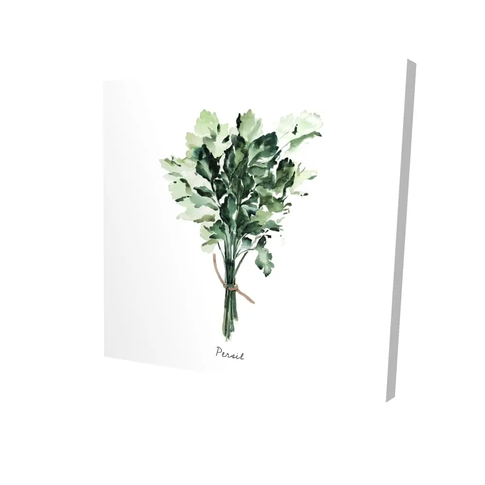 212 MAIN White Gastronomy Unframed Wall Art Print - 24x24 in High-Def Minimalist Tied Parsley Bundles Photo, Modern Home Decor, Decorative Artwork, Ideal Home Supplies Gift That Celebrates Simple Ingredients