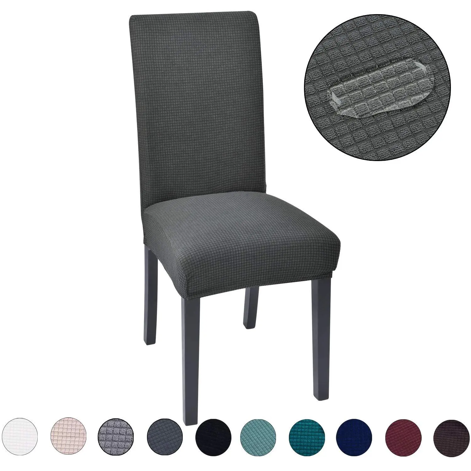 Stretch Dining Chair Covers (Set of 4/6), Removable Washable Parson Chair Slipcovers for Kitchen, Hotel & Ceremony, Elastic Furniture Protector