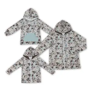 Toddler-Adult Matching Long-Sleeve Milk Silk Coats, Soft Duck Camo Zipper Jackets for Kids' & Adults' Fashion, Toddler-Adult Set