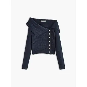 Asymmetrical Breasted Knit Top