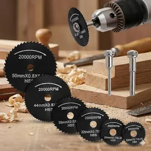 Durable 7-Piece Circular Cutting Disc Set for Angle Grinders, 3.2mm & 6.0mm Arbor, High-Strength Blades for Metal, Wood, and Stone, Replaceable Precision Cutting Wheels, Wear-Resistant Alloy Steel