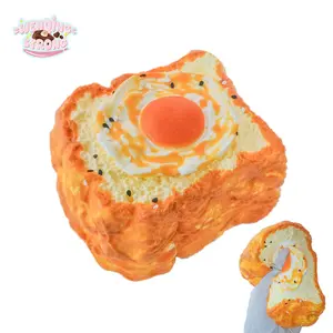 [WenQing Taba Squishy] Handmade taba squishy/egg double toast Sticky Squeeze Toys Gift for kids gift Taba taba squishies Gifts For Children's Day Stress Relief Toy Egg double toast squishy deck stress ball desk accessory