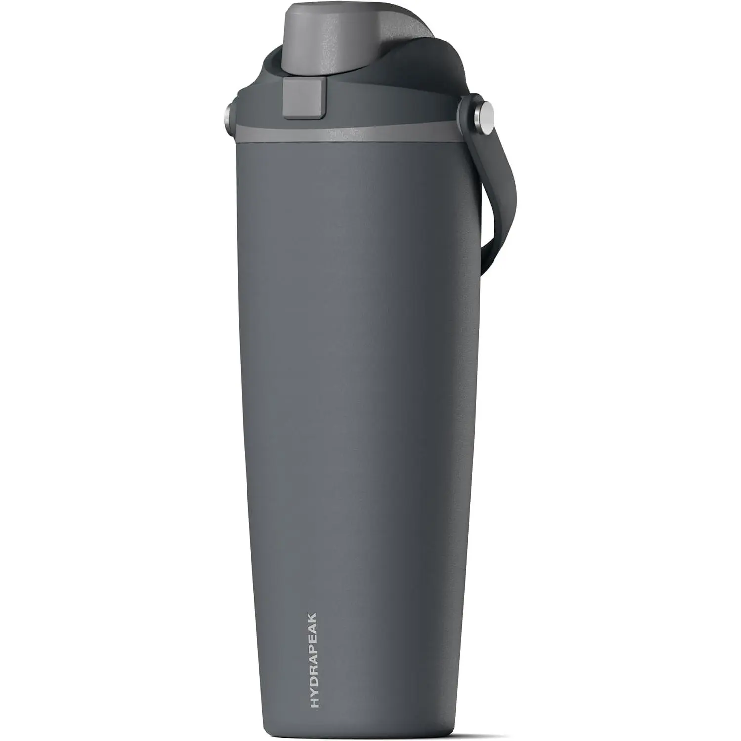 Hydrapeak Roamer 32oz Insulated Water Bottle with Straw Lid w/Lock & Handle, Leakproof Stainless Steel, Rubber Grip Base, Travel and Cupholder Friendly, Keeps Drinks Cold 24 Hours (Grey Matter) Gift