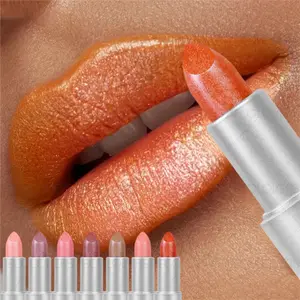 1PC Long-lasting Shimmering Pearlescent Lipstick, Metallic Texture, Explosive Shimmering Lip Gloss, Glittery Holo Lipgloss, Mild Formula, Non-sticky, Suitable for Music Festivals and Weddings, Ideal Valentine's Day Gift1