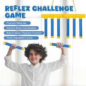 1 box, Reflective Drop Stick Challenge Game Set, Family Fun Game, hand-eye coordination training toy, speed test for children and adults, perfect Christmas gift