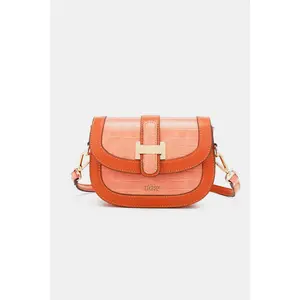 Nicole Lee USA Croc Embossed Crossbody Bag green adjustable