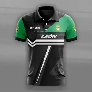 LIGA MX Club Leon Personalized Name Multi Color Polo ST2604