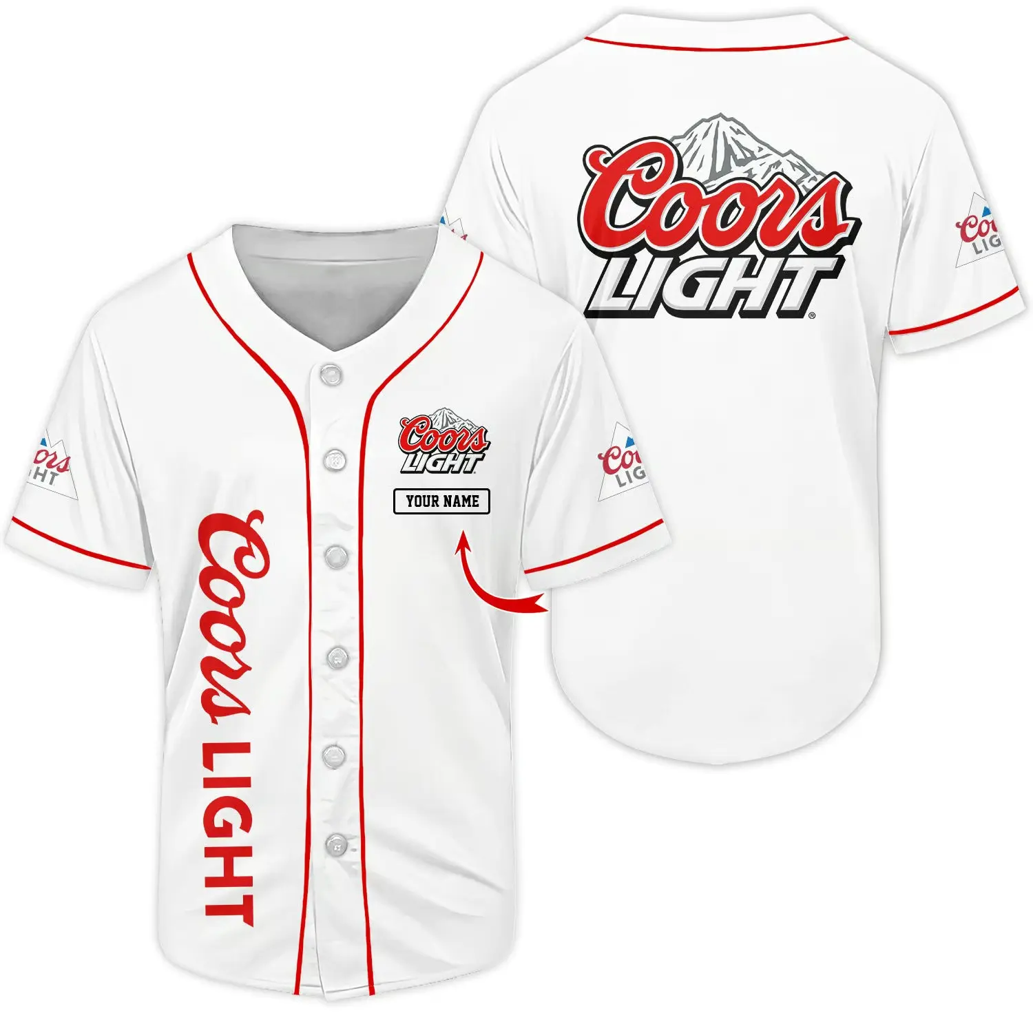 Personalized Coors Light Baseball Jersey