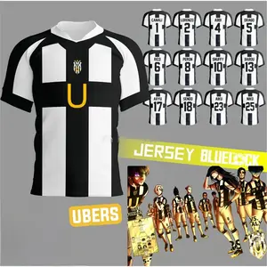 2025 Blue Lock Ubers Jersey Soccer V-neck T Shirts Cosplay Uniforms Barou Aiku Lorenzo T Shirt Unisex Uber Street Wear Tops