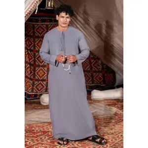 Premium Silver Gray Omani Kandura Thobe