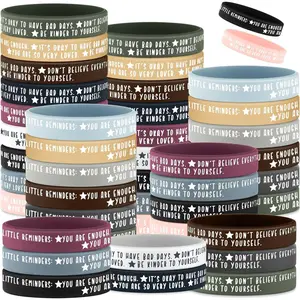 36 count Mental  Awareness Month Wristbands Bulk Motivational Rubber Bracelets Positive  Bracelets Mental  Gifts for Office Public Social Event Student
