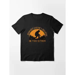 Bigfoot doesnt believe in you either funny christmas quotes Essential T-Shirt