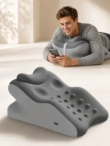 Ergonomic Cooling Fabric Reading Pillow - Premium Memory Foam Neck Rest Cushion for Phone Scrolling, Relaxing