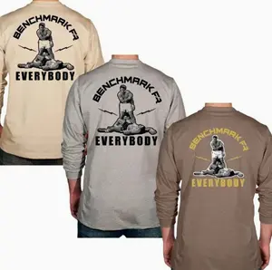 Benchmark VS Everybody Flame Resistant Long Sleeve Shirt, Graphic FR Long Sleeve Shirt, Men's Graphic Workwear T-Shirt, Long Sleeve Tee clothing 4U5