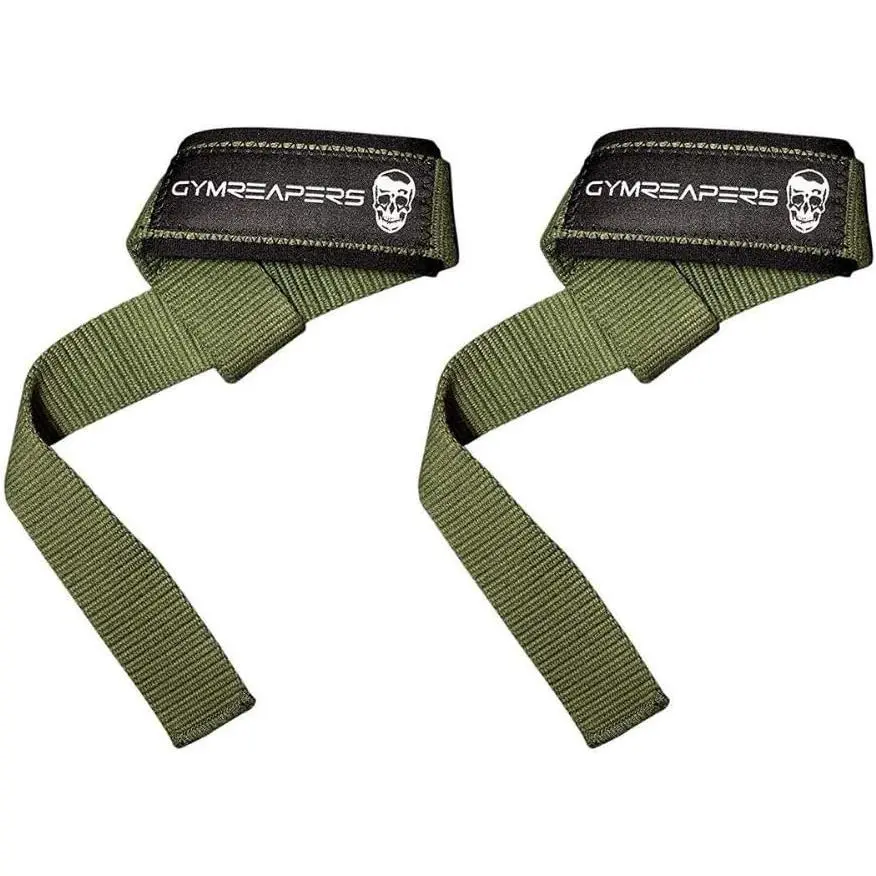 Gymreapers Lifting Wrist Straps for Weightlifting, Bodybuilding, Powerlifting, Strength Training, & Deadlifts - Padded Neoprene with 18 inch Cotton