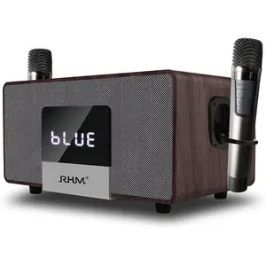 RHM K222 Karaoke Machine and Home Theater System with Wireless Microphones