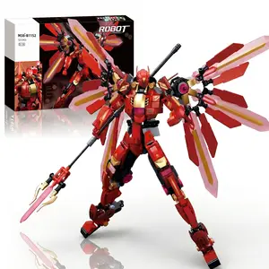 Samurai Mecha Warrior Building Set, Creative Robot Figure Kit for Adults and Teens 8+, Action-Packed and Creative DIY Project, Bold Collectible Gift for Mech Enthusiasts, Striking Warrior Aesthetic for Shelf or Desk Display