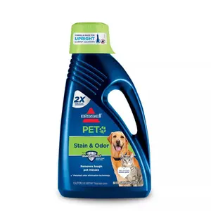 BISSELL 2X Pet Stain & Odor 60oz Solution for Upright Carpet Cleaners Removes Tough Pet Messes with StarProtect Technology