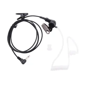 Walkie-Talkie Acoustic Tube Earpiece - 3.5mm Mono Jack, Straight, Listen-Only, Transparent Flexible Plastic, Durable Audio Accessory for Skiing & Winter Sports, Noise-Reducing