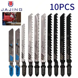 10-Piece Puzzle Knife Blade Set with Storage Box, T-Handle Design, Multi-Material Cutting for Wood Plastic Metal