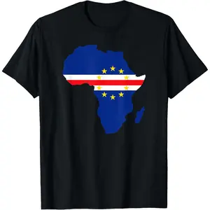 Cape Cabo Verde Verdean Flag Pride Africa Map T-Shirt
