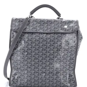 Pre-owned Goyard Canvas Coated Backpacks Saint Leger Briefcase Backpack Coated Canvas by Rebag