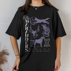 The Marauders Fandom Universal Shirt Literary Tee Bookish Shirt Sirius Black Peter Pettigrew James Potter Remus Lupin Prongs Marauders Era Shirt