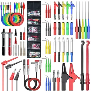 Multimeter Test Leads Kit with Replaceable Probes Set, Banana Plug to Test Hook Leads, Clips and Wire Piercing Probes for Testing Automotive Diagnostic