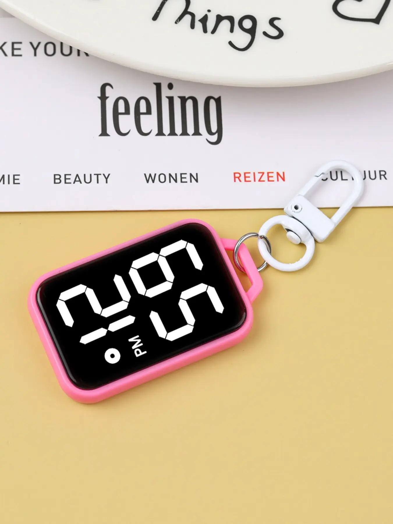 Keychain Hanging Watch Large Digit Electronic Touch Glow-In-The-Dark Student Exam Dedicated Wristwatch Digital Display Portable Keychain Key Chain For Car Keys With Keychain
