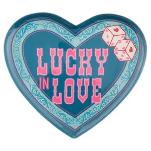 Lucky in Love Small Heart Enamel Trays
