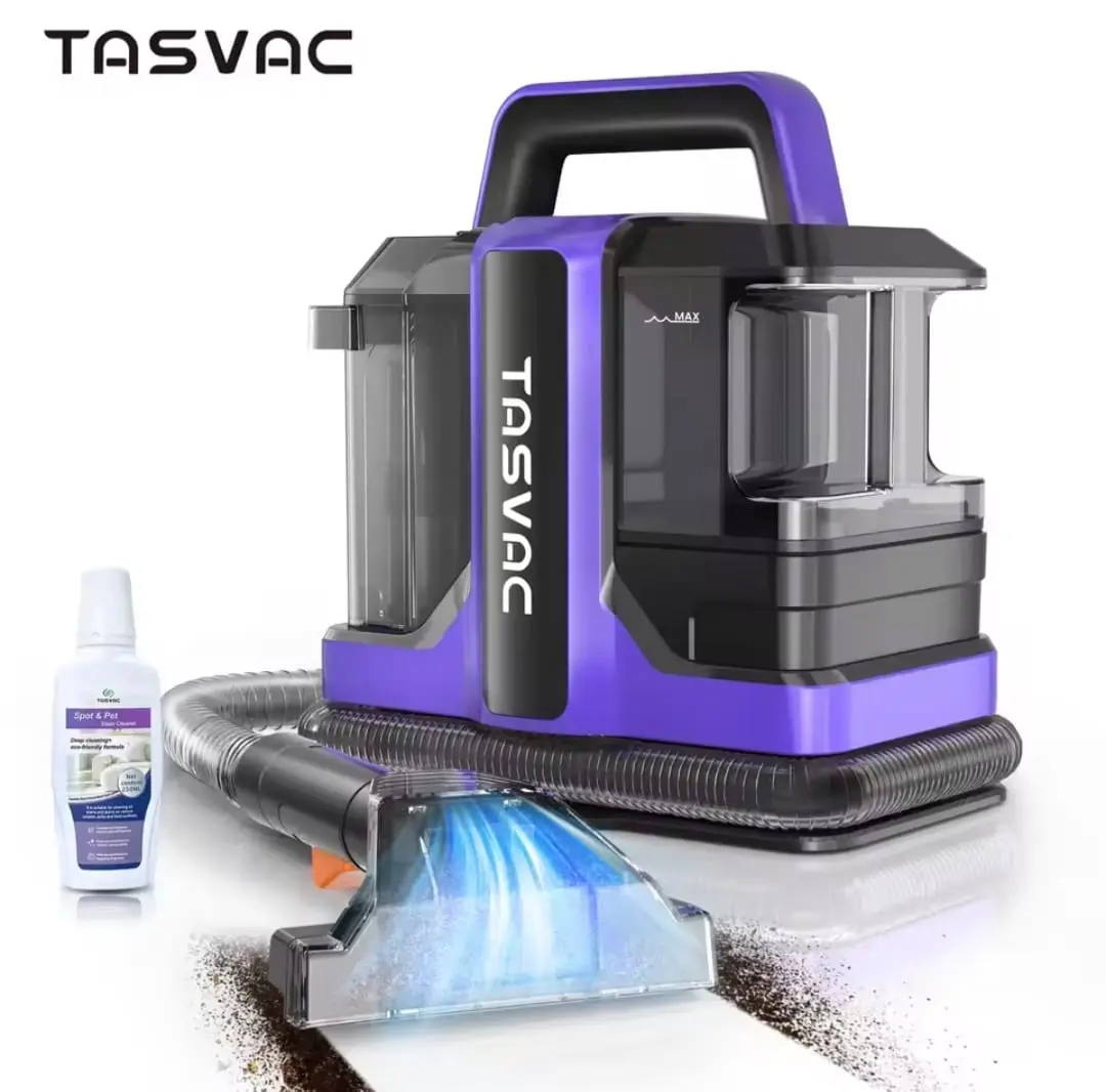 TASVAC C7 Portable Carpet & Upholstery Cleaner Machine with Two Brushes Spot and Stain Deep Cleaner for Pets