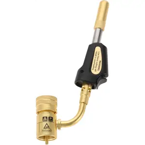 Propane MAPP Gas Turbo Torch Tips with Self Ignition Trigger Adjustable Regulator Torch Compatible with MAPP MAP Pro Propane CGA600 Cylinder for Welding, HVAC, Brazing, Barbecue or Plumbing