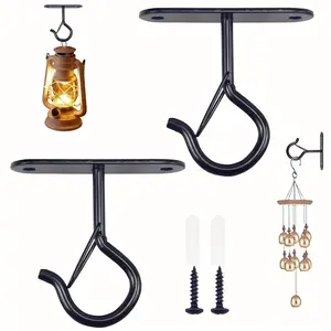 4-Piece Ceiling Hooks Set, Ideal for Hanging Plants, Bird Feeders, Decorations, Secure Screw Installation, Multifunctional Hook for Lamps, Lanterns, Wind Chimes