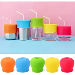 Leak-Proof Silicone Stretchable Cup Lid, Drinkware Lid - Reusable, Non-Spill, Colorful Options - Ideal for Bars, Nightclubs & Home Use