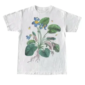 Vintage 90s Flowers Tshirt, Retro Botanical Nature Shirt, Garden Botanical Nostalgic Shirt, Cute Boho Magic Shirt, Underwear Streetwear Casual Floral