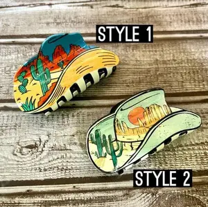 Desert Western Cowboy Hat Hair Clip | Western Hair Clip | Hair Clip Hair Accessories Western Accessories Western Hair Accessories |